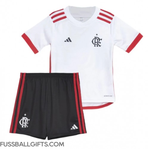 Flamengo Fußballbekleidung Auswärtstrikot Kinder 2024-25 Kurzarm (+ kurze hosen)